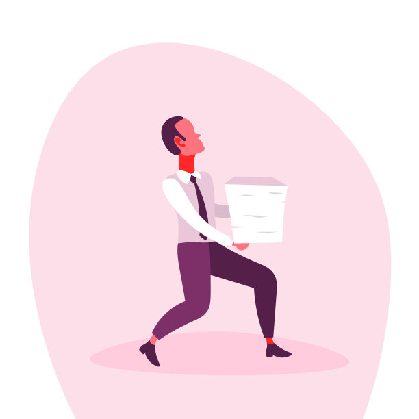 商人携带纸质文件堆叠图片下载