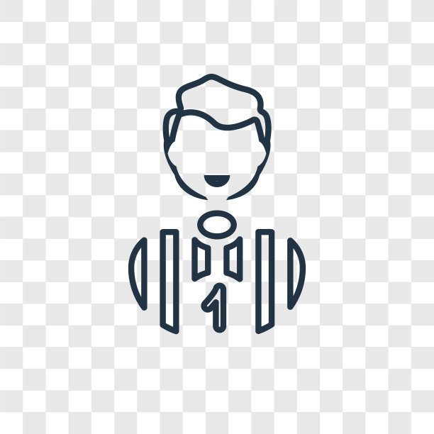 足球运动员概念线性图标孤立图片下载