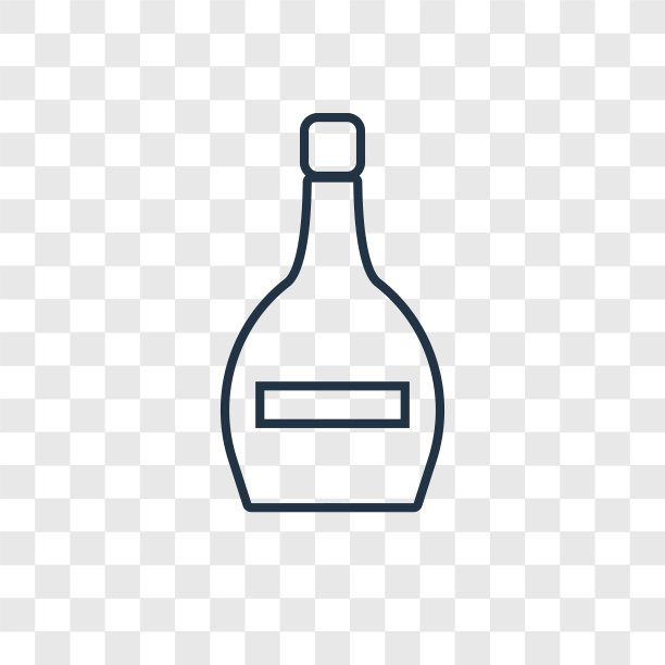 酒瓶概念线性图标孤立图片下载