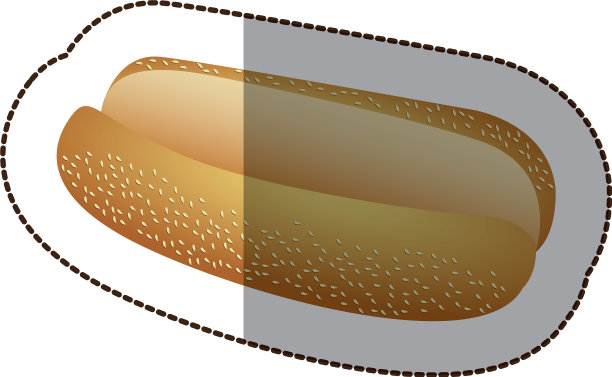 彩色的热狗面包图标图片下载