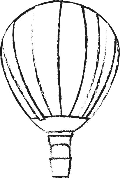 孤立的热气球设计图片下载