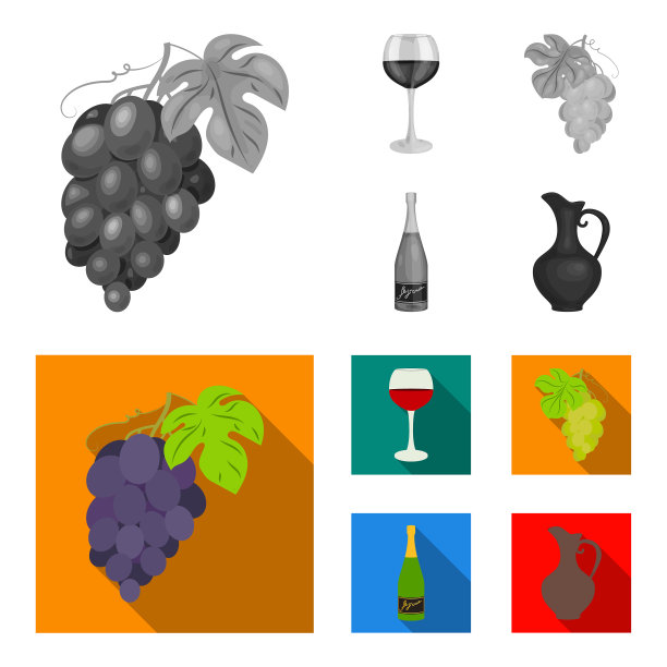 一杯红酒香槟，一壶葡萄酒图片下载