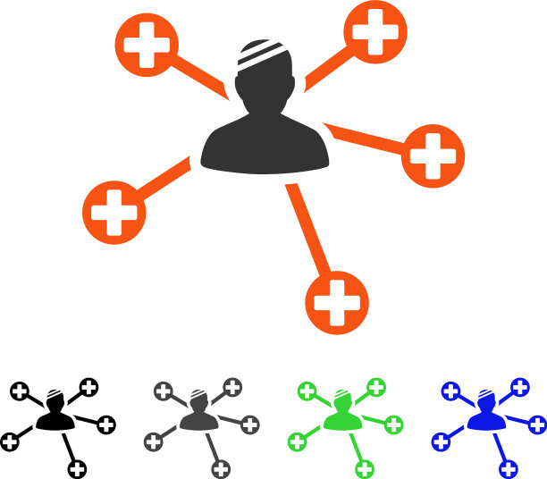 病人关系平面图标图片下载