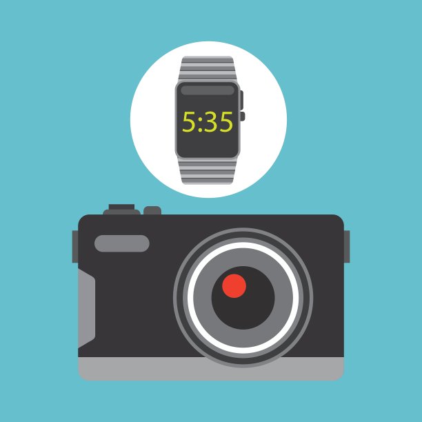 智能手表技术与摄影相机图片下载