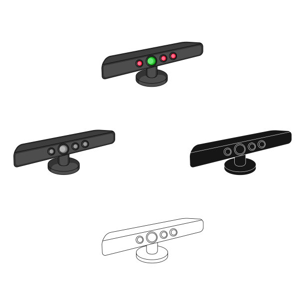 数字电视机顶盒卡通单图标图片下载