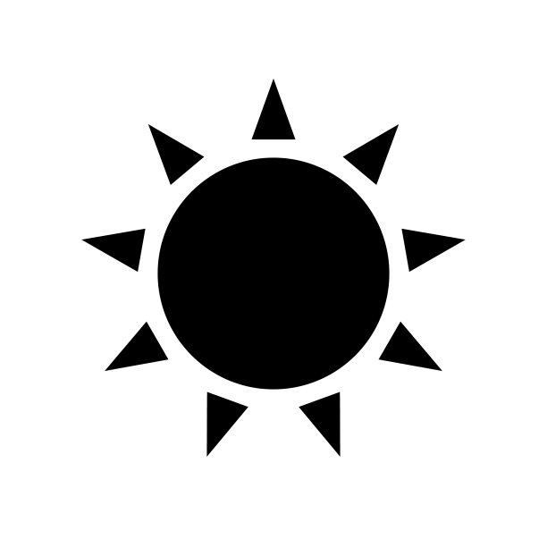 黑色太阳图标图片下载