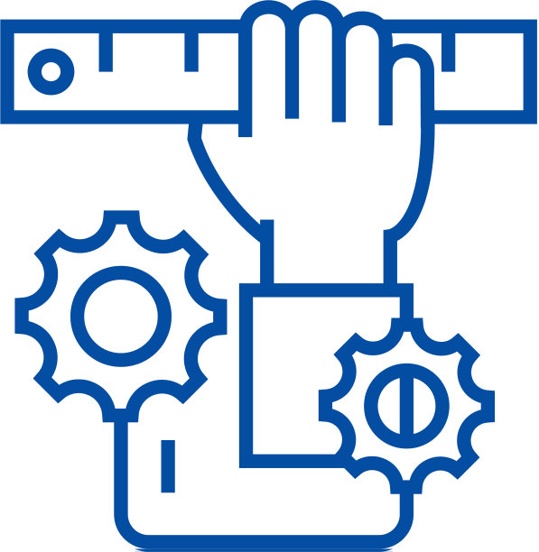 开发手用标尺线条图标的概念图片下载