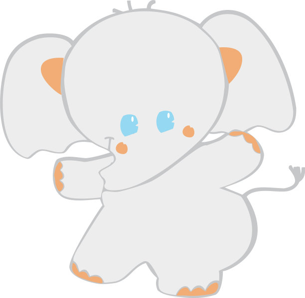 可爱的卡通大象图片下载