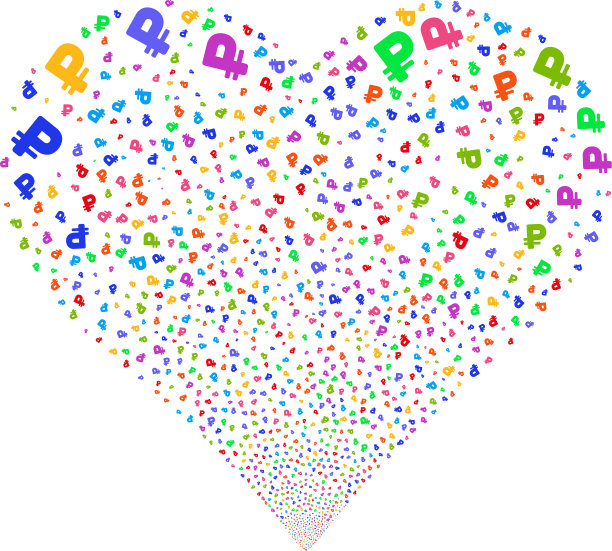 卢布烟花的心图片下载