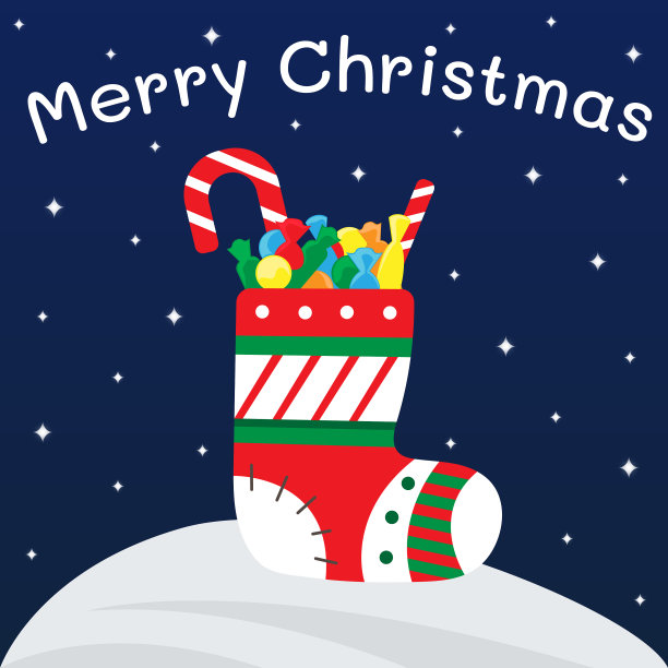 用糖果做礼物的针织袜子图片下载