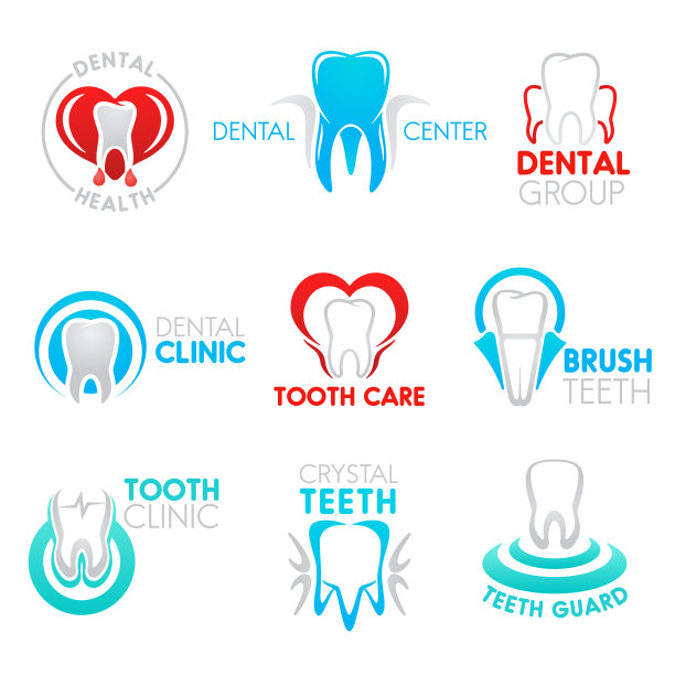 牙科诊所和牙科符号与牙齿图片下载