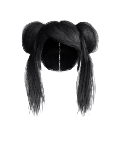 女人的头发在白色3D渲染孤立图片下载