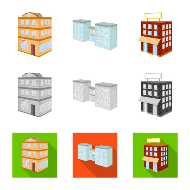 设计施工和建筑图标图片下载