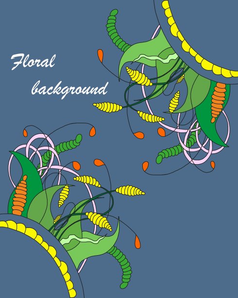 Zentangle植物区系成分图片下载