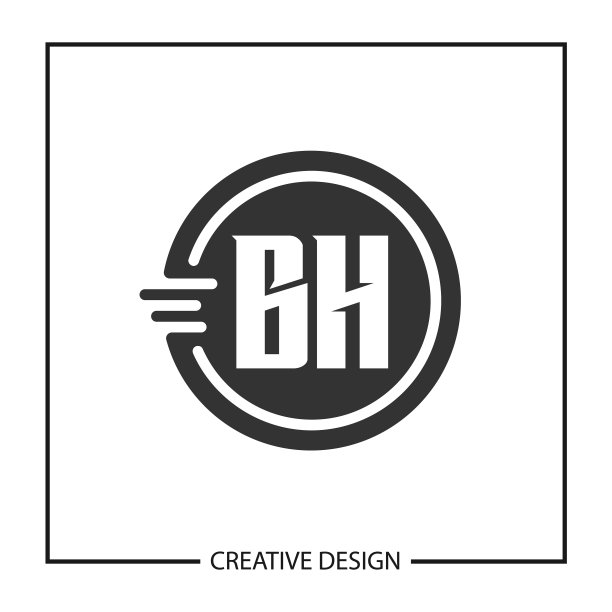 首字母BH Logo模板设计图片下载