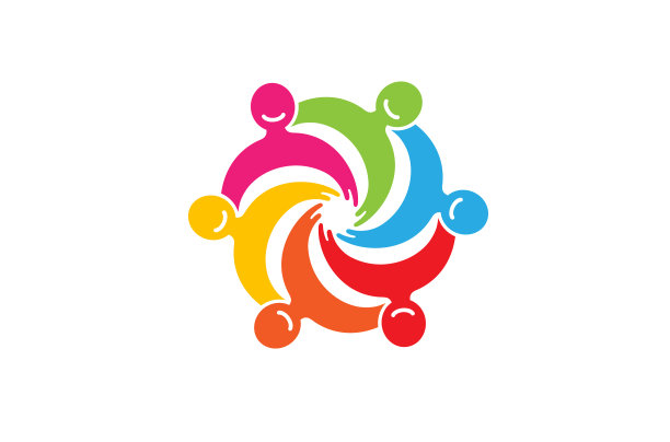 多彩的人组团队标志图片下载