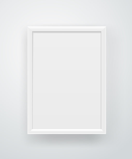 空的方形白色框架在墙上布局图片下载