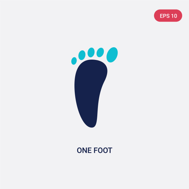 两色一脚的图标来自美的概念图片下载