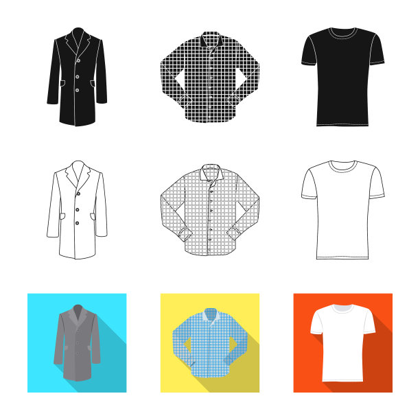 设计的男人和服装图标套的男人图片下载