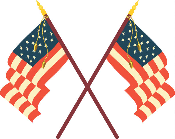 两个美国国旗图片下载