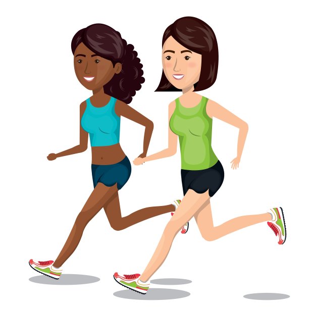 女性运行人物图标图片下载