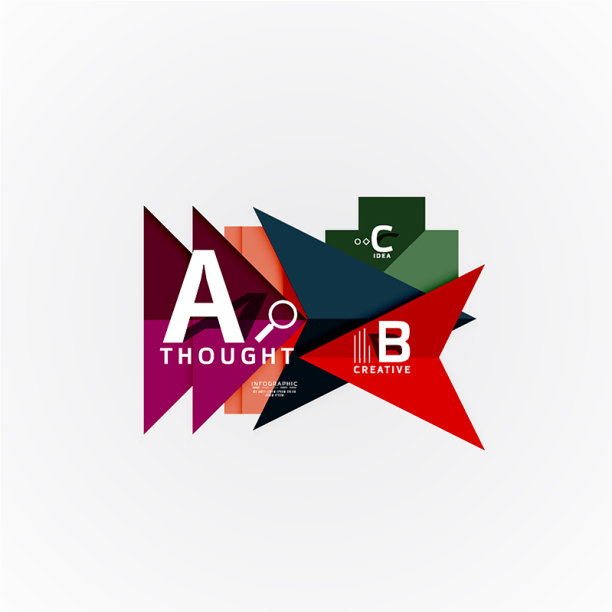 纸信息图表横幅模板与一个b c图片下载