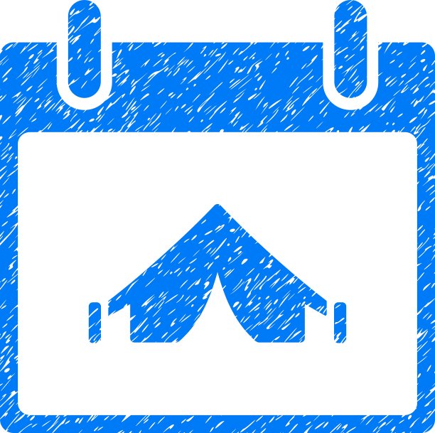 野营日历日颗粒纹理图标图片下载