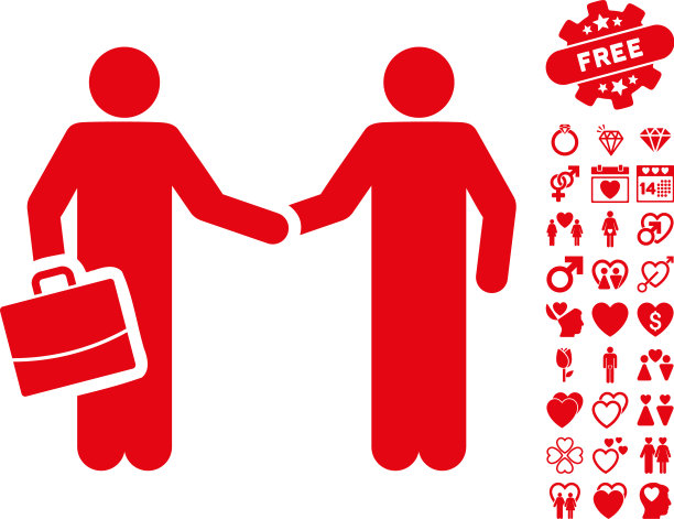 合同图标与情人节奖金图片下载