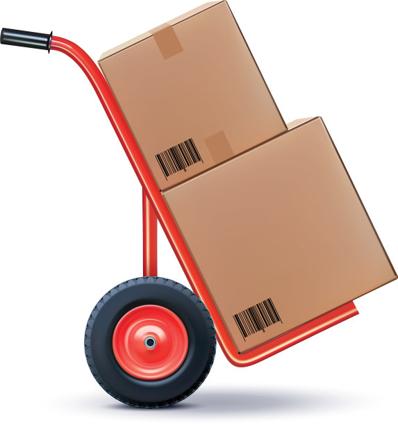 运货车在白色3d隔离图片下载