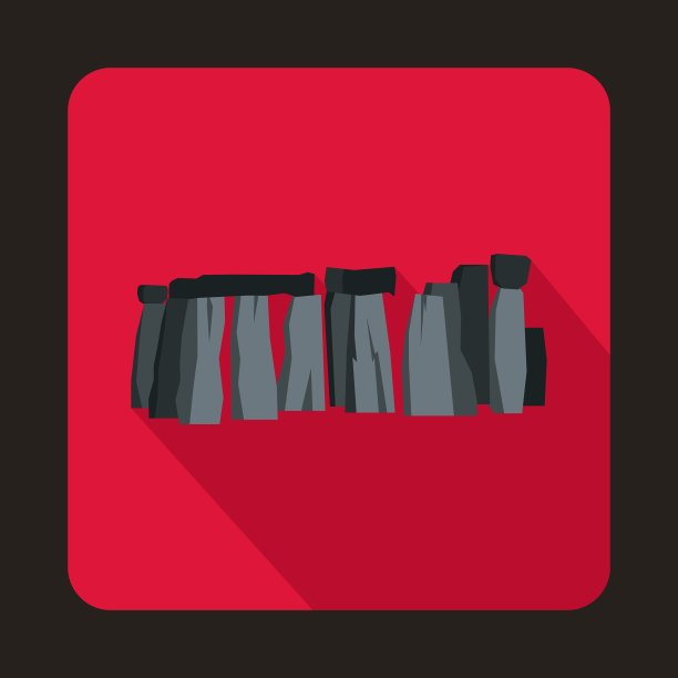 扁平风格的巨石阵图标图片下载