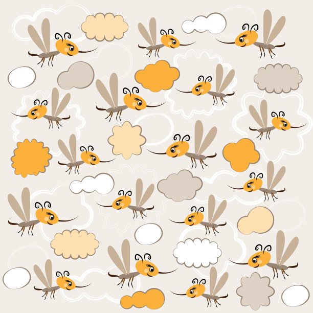 有趣的蚊子纹理儿童图片下载