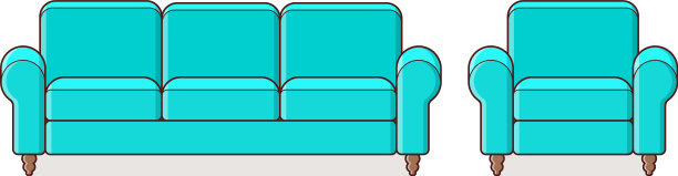 沙发扶手椅沙发图标轮廓图片下载