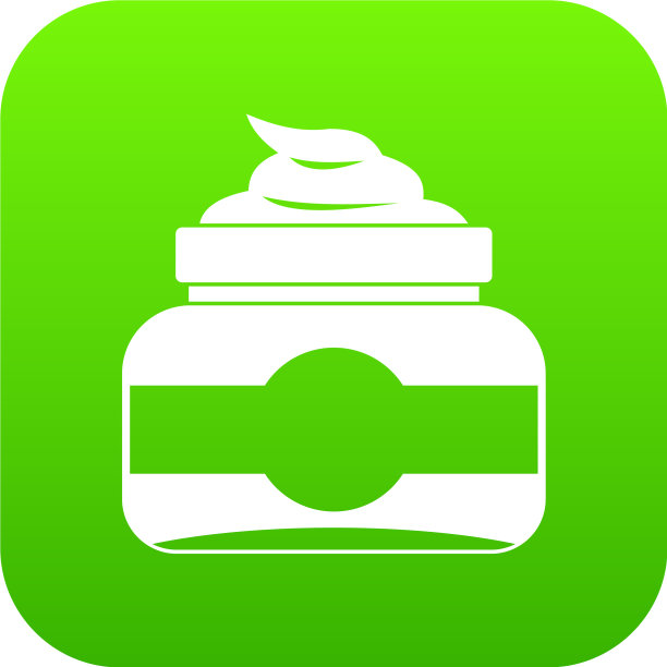 瓶的化妆品霜图标数字绿色图片下载