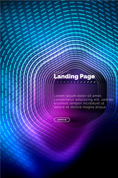 霓虹发光科技六角形线条高科技图片下载