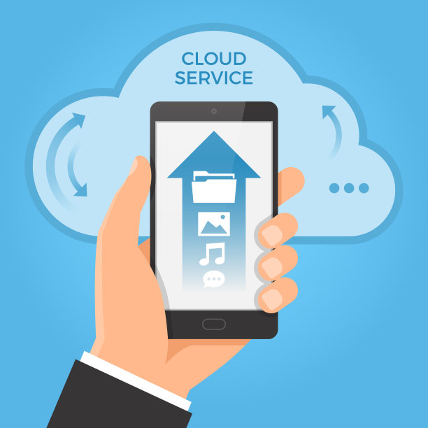 云计算概念手持智能手机图片下载