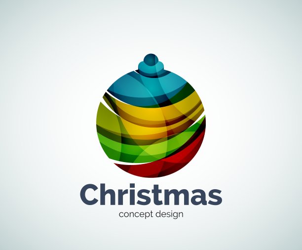 圣诞球标志模板图片下载