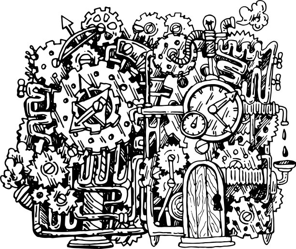 蒸汽朋克手绘图片下载