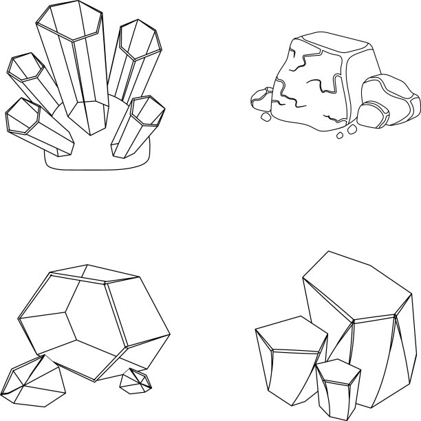 晶体，铁矿，贵重矿物和矿物质图片下载