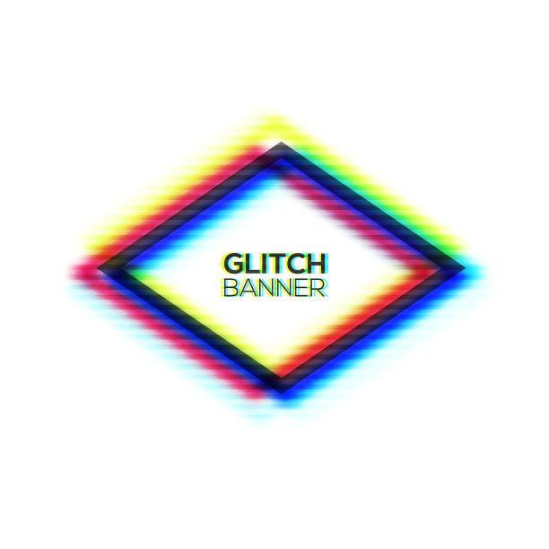 抽象glitch多边形框架几何艺术图片下载