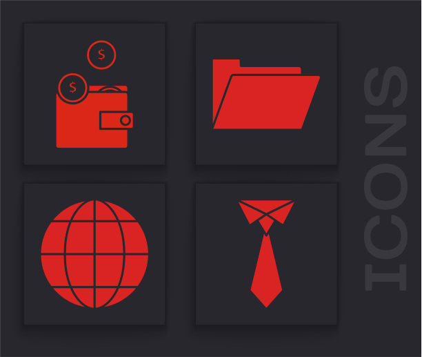 设置领带钱包与硬币文件夹和图片下载