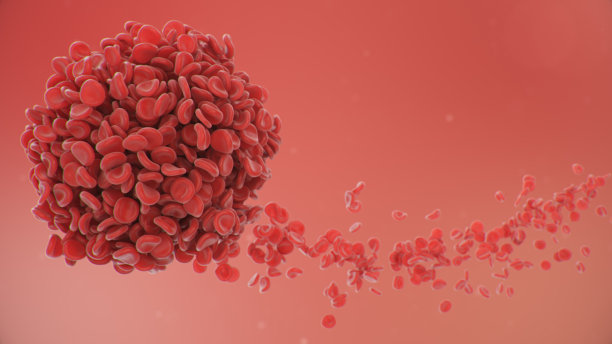 摘要球体以血块细胞为背景。科学和医学的微生物概念。富含氧气和重要的营养物质。重要元素的转移。三维演示图片下载