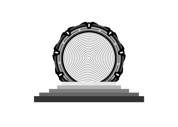 门户大门标志概念外星建筑图标图片下载