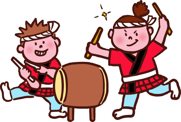 孩子们打日本鼓图片下载
