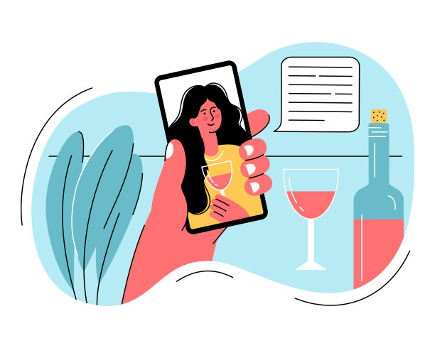 网上聚会，生日聚会，朋友聚会，视频会议。女孩们在隔离区一起喝酒。2019年新冠肺炎疫情下的自我隔离思路。图片下载