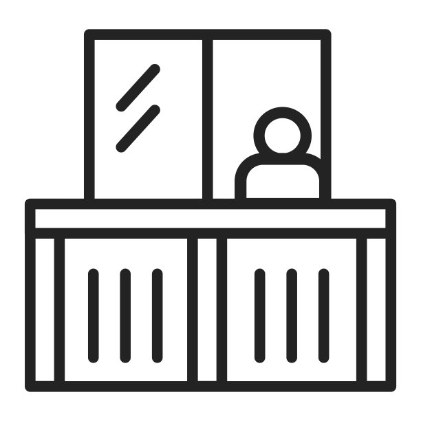 COVID-19大流行期间的人员隔离黑线图标。住宅立面阳台带窗户。有人站在阳台上。图片下载