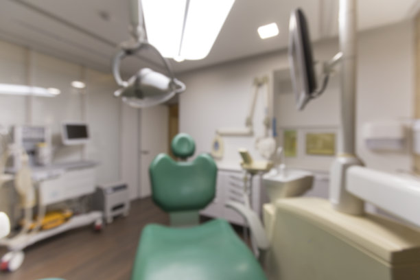 模糊照片的儿童牙科椅子在牙科图片下载