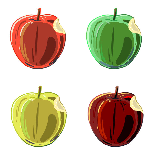 咬一口苹果(侧身)图片下载