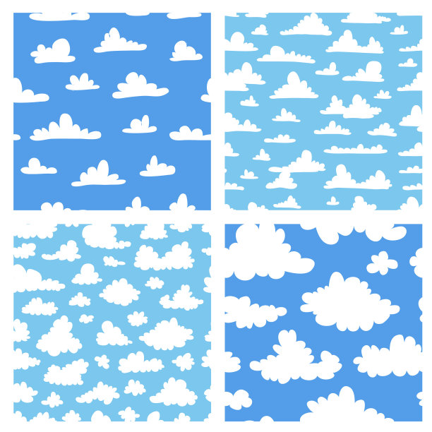 设置无缝模式与有趣的云彩图片下载