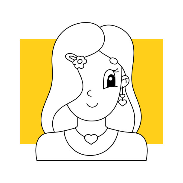 儿童涂色书，漂亮可爱，时尚图片下载