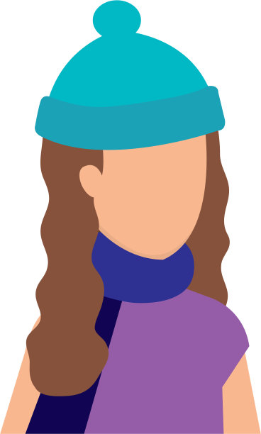 穿着冬天衣服的年轻女子图片下载